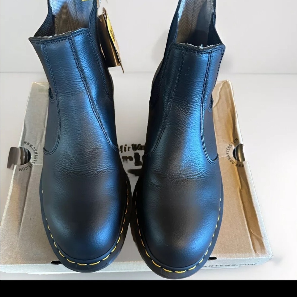 Dr. Martens Black Leather Combat Boots